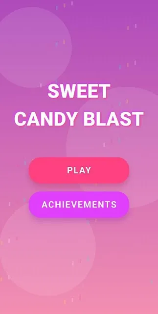 The title screen, with buttons for starting a game and for opening the achievement list